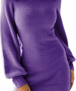 Dark Purple Cute Mini Dress PW23