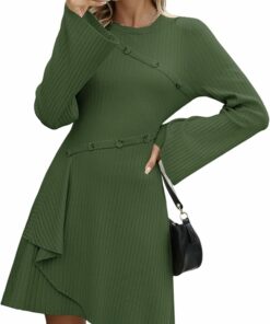 Green Knit Bodycon Mini Dress PW14