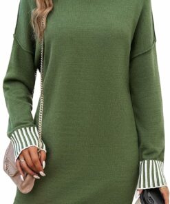 Green Loose Sweater Dress PW28