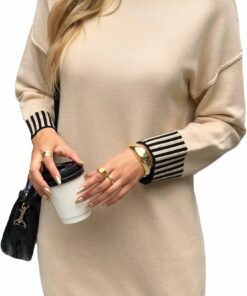 Mock Neck Loose Sweater Dress PW29