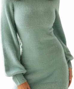 Trendy Green Cute Mini Dress PW22