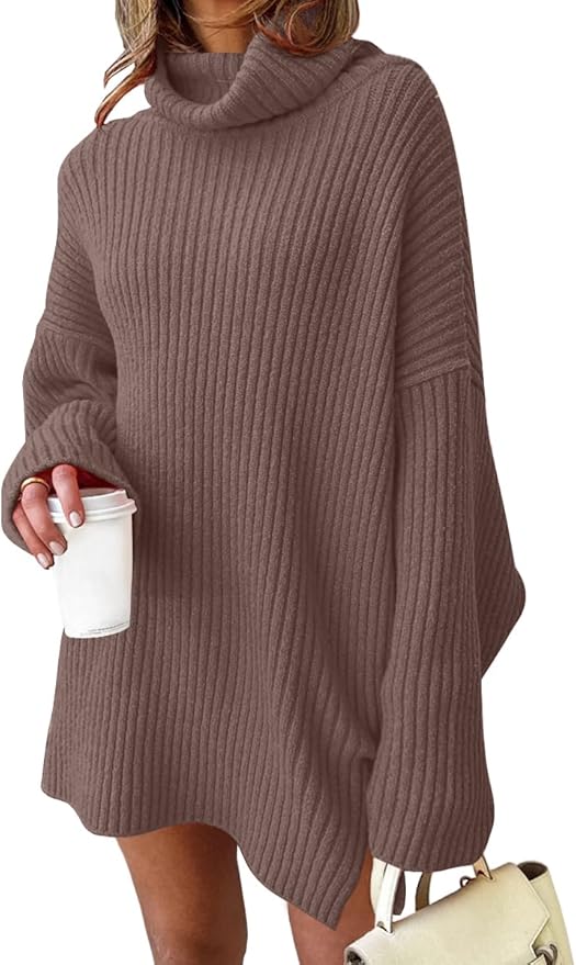 Turtleneck Knit Winter Dress PW36