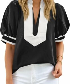 Casual Dressy V Neck Top PW91