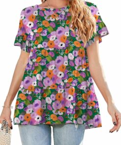 Floral Crewneck Loose Top PW87