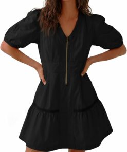 Loose Mesh Back Utility Summer Dress PW77