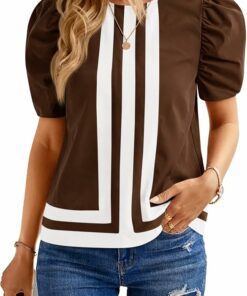 Striped Color Block Cropped Top PW80