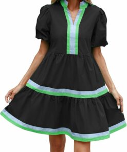 Striped Color Block Dress PW59