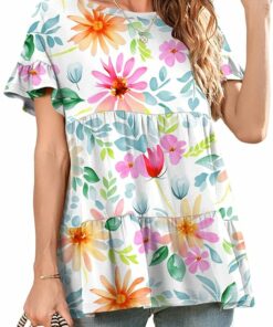 Women's Casual Floral Top PW86