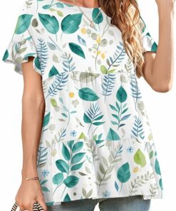 Women's Leaf White Top PW89