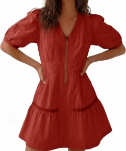 Women's Short Sleeve Mini Dress PW78