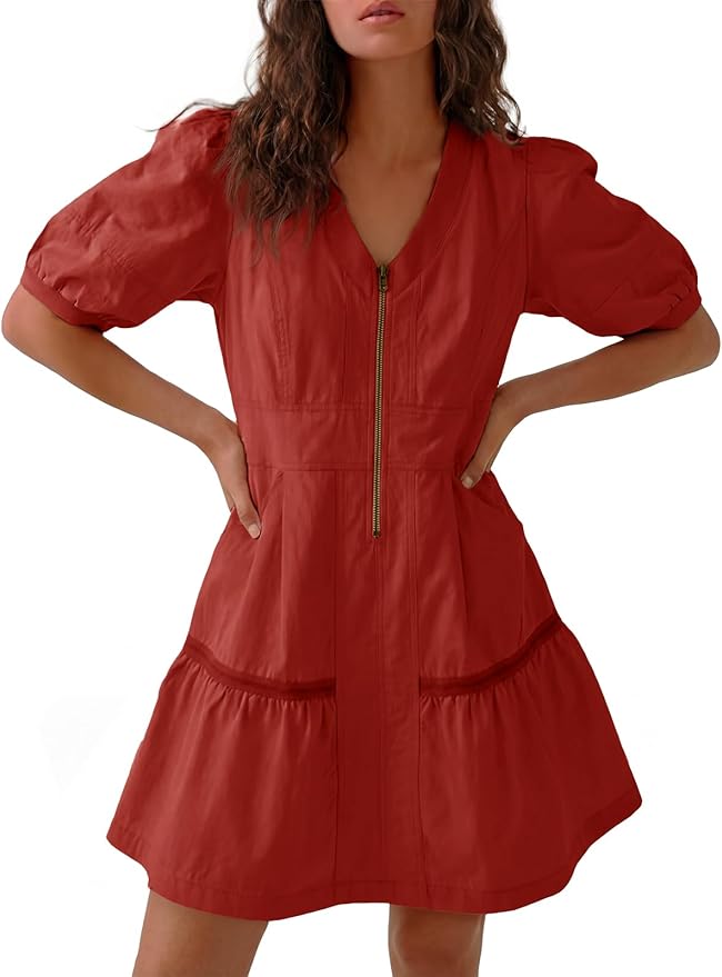 Women's Short Sleeve Mini Dress PW78